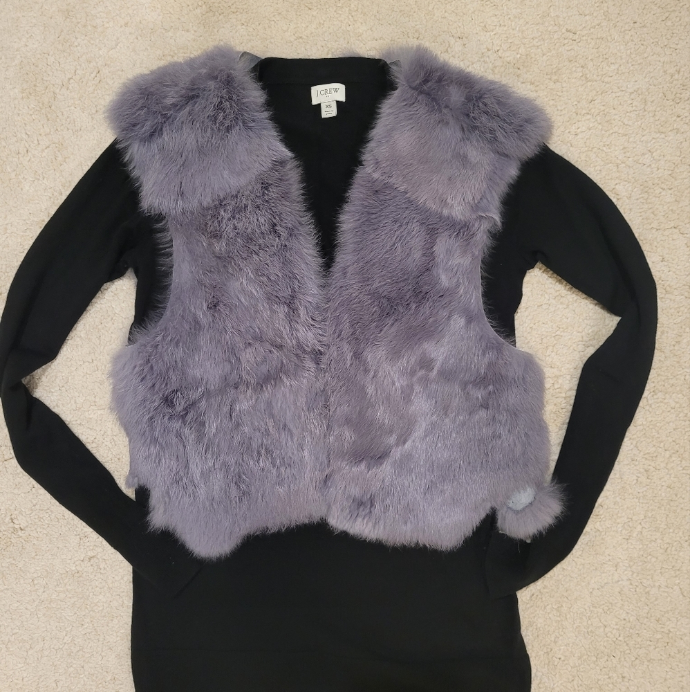 Real Rabbit Fur Vest M